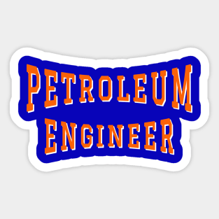 Petroleum Engineer in Orange Color Text Sticker